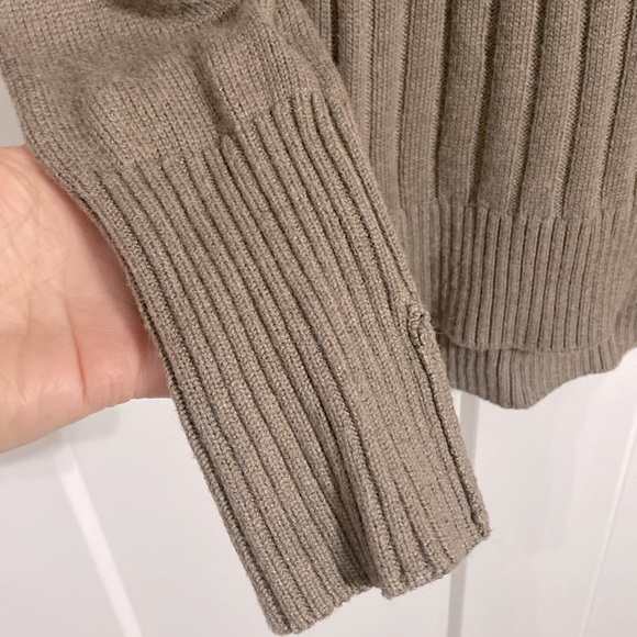 White House Black Market long sleeve ribbed tunic. Taupe color. Women’s M Petite - Picture 8 of 12